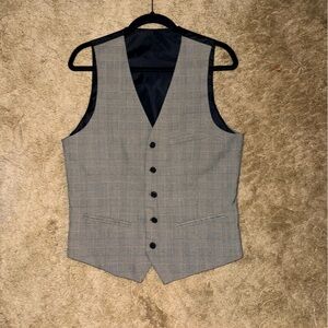 H&M Gray Plaid Vest